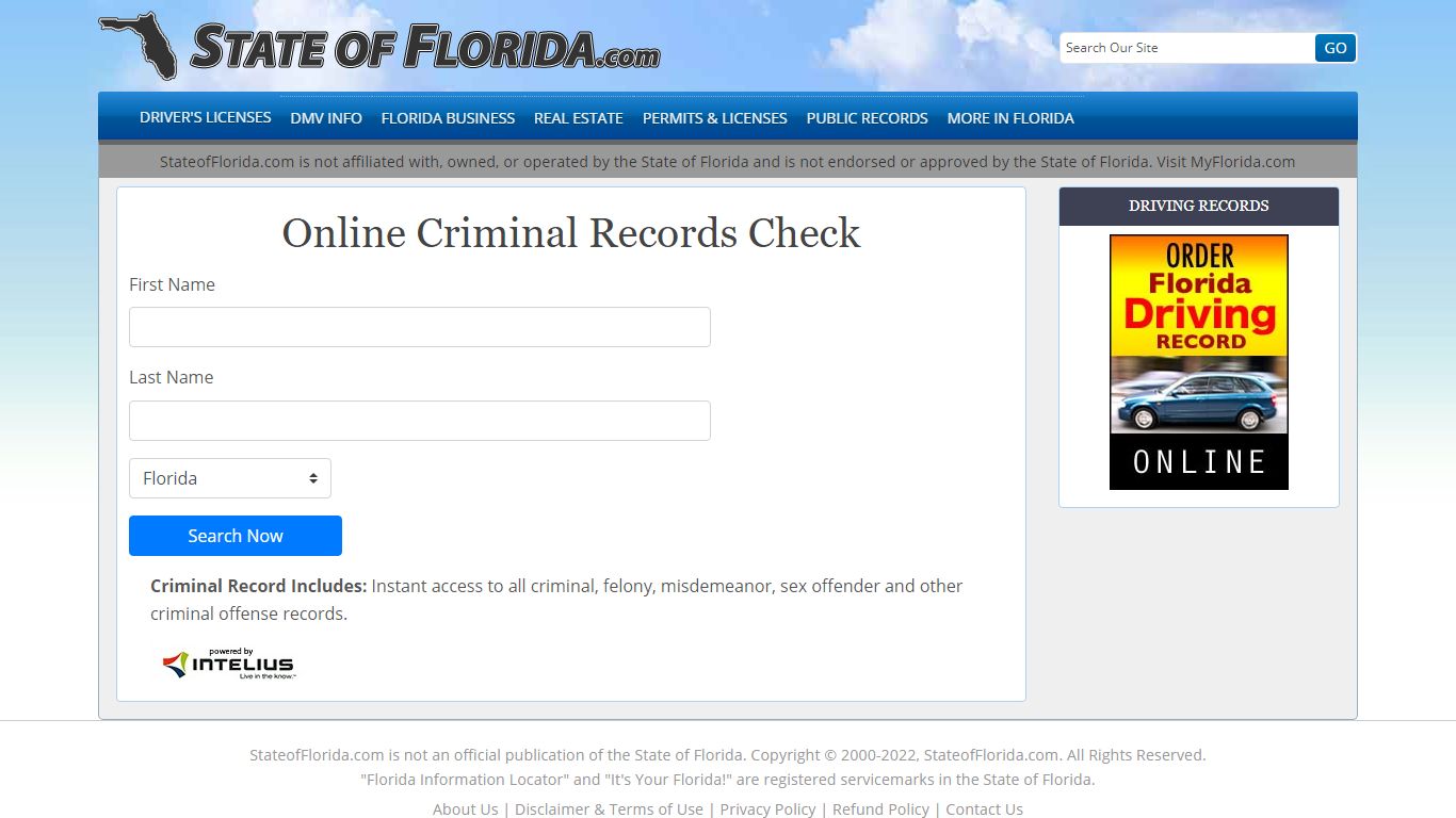 Florida Criminal Records: Search Background Records Online